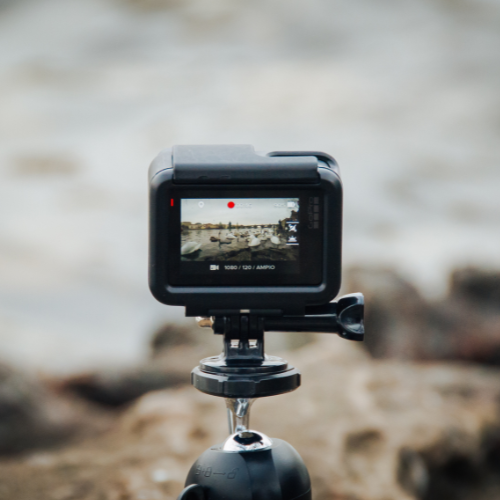 video camera on stand