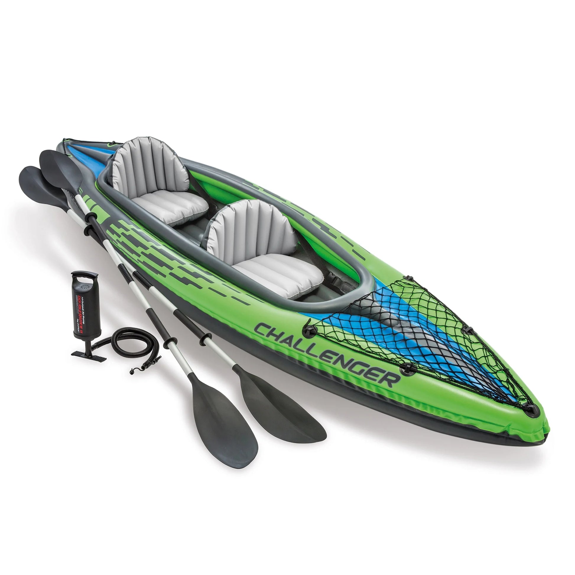 Challenger K2 2-Person Inflatable Kayak and Accessory Kit Oars & Pump