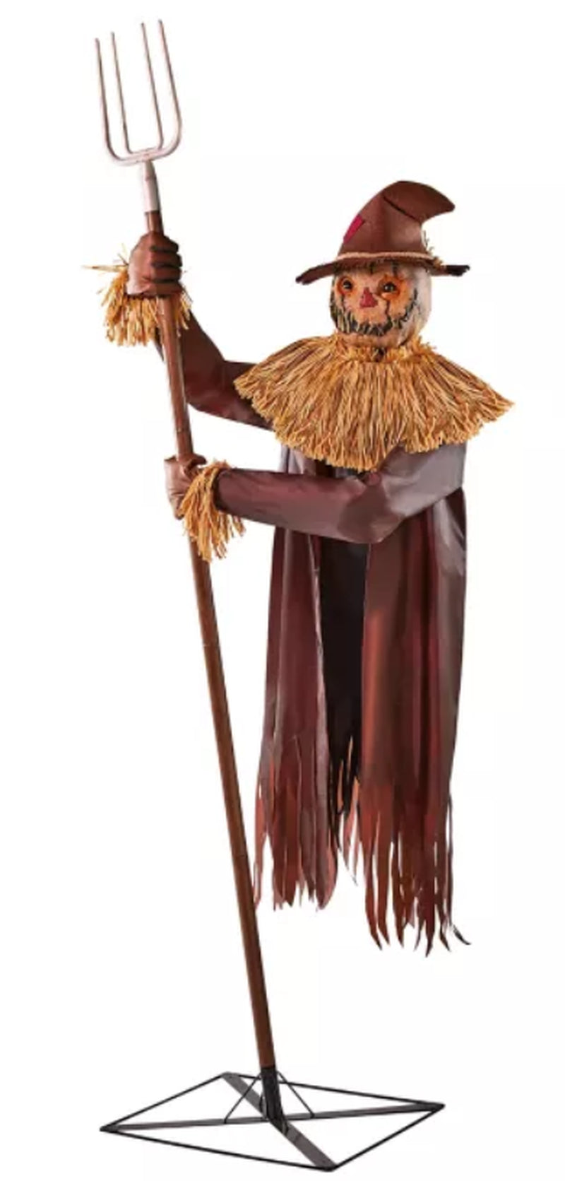 7 Ft 10 in Mack Straw Animatronic Scare Crow Halloween Animated Decoration