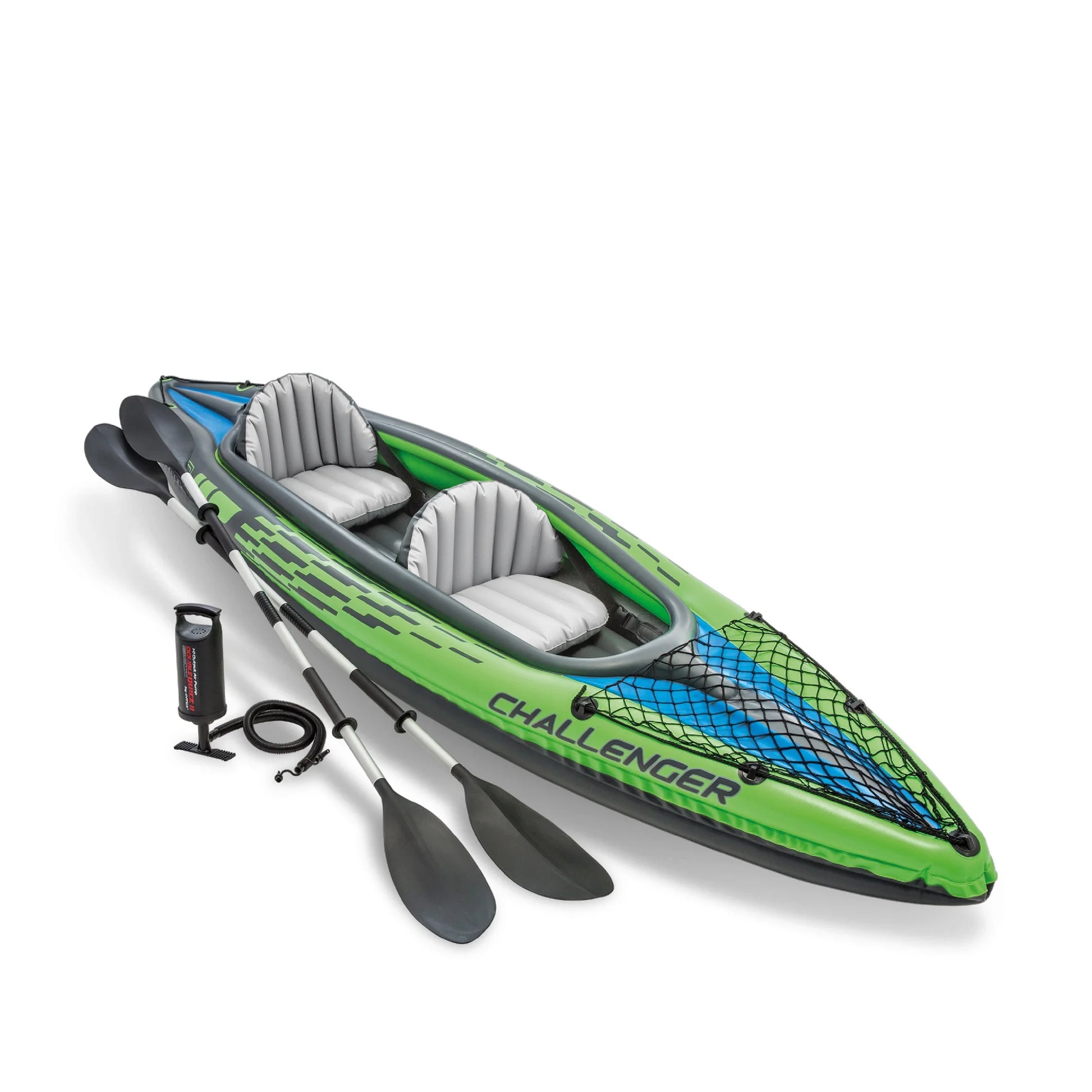 Challenger K2 2-Person Inflatable Kayak and Accessory Kit Oars & Pump