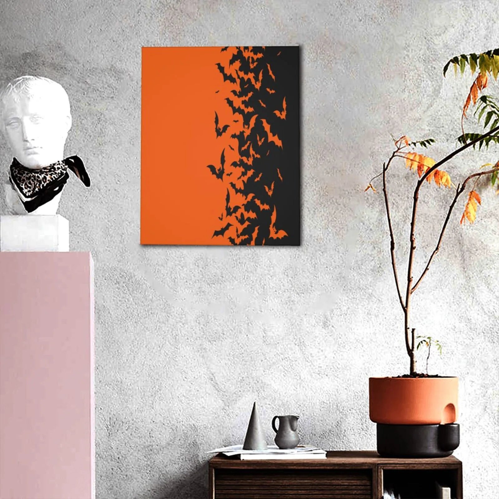 Halloween Bats Print Modern Canvas Wall Art Prints,Artwork Abstract Paintings,Canvas Decorative,Pictures on Canvas for Home Decorations,Wall Decor