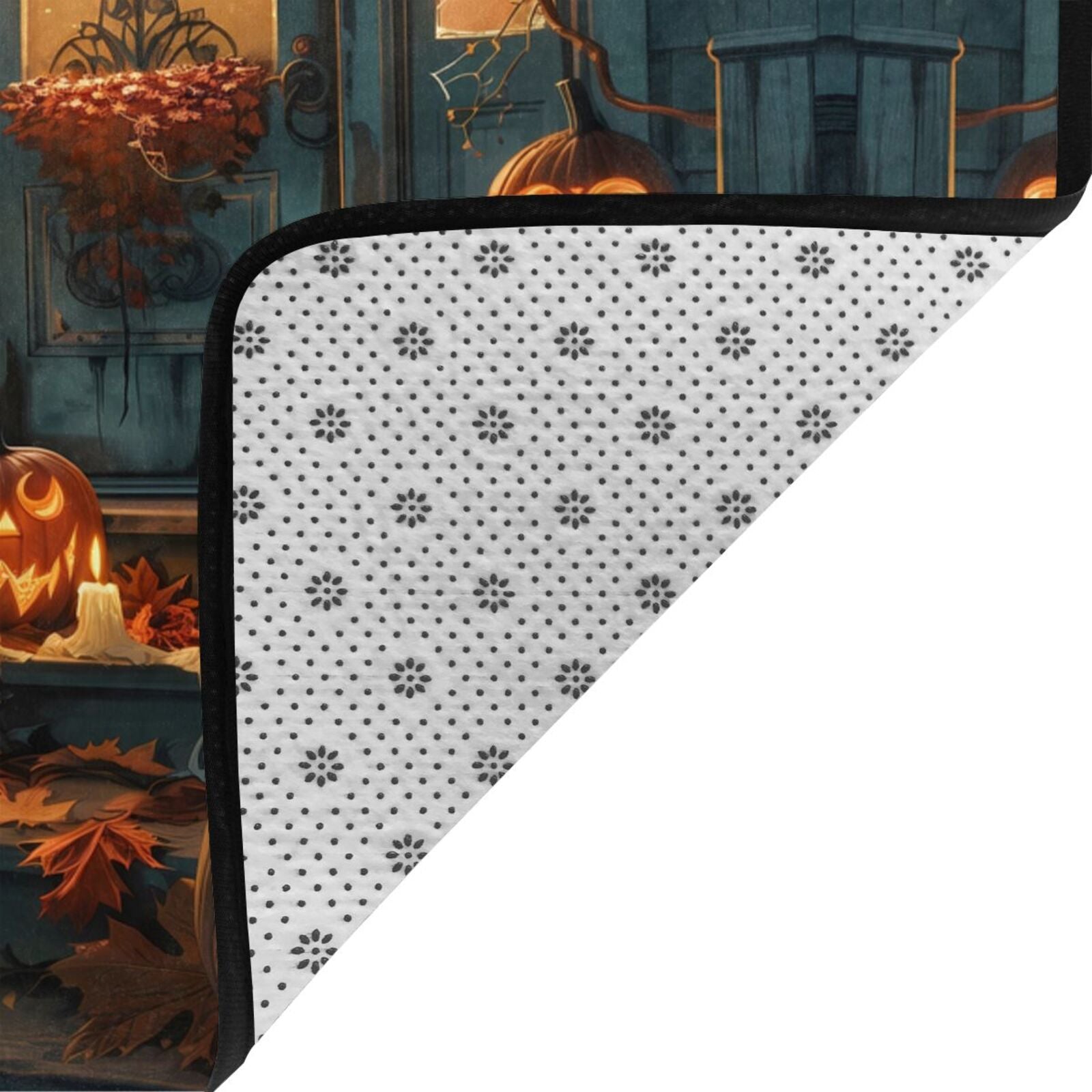 Area Rugs for Living Room Decor - Halloween Doorstep Pumpkin Soft anti Slip Throw Washable Rugs 5X7 for Bedroom, Indoor Carpet for Bedroom Living Room 80X58In