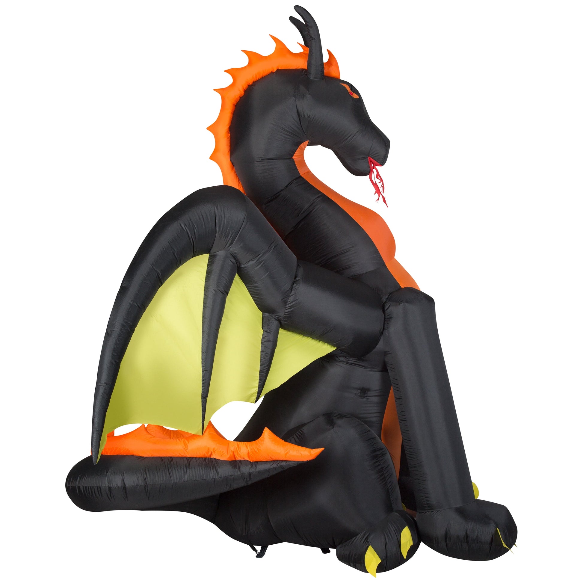 9FT Tall Animated Halloween Inflatable Dragon with Jack O' Lantern Pumpkin
