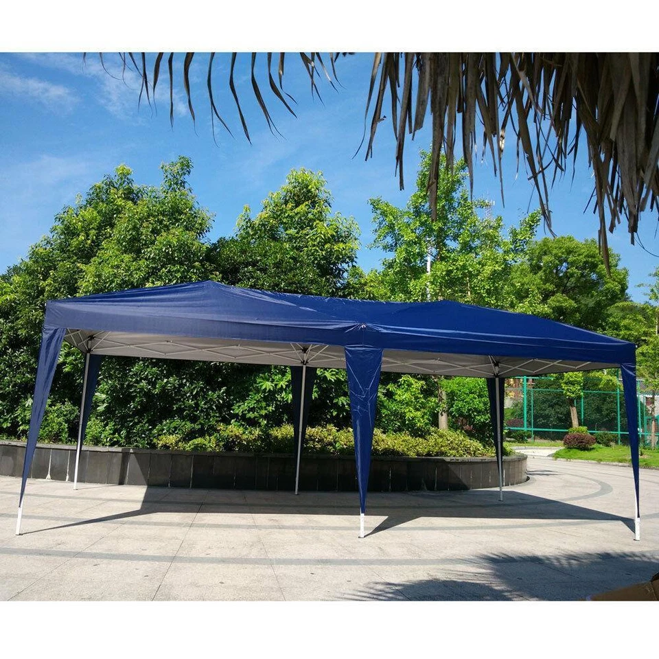 10 x 20 Canopy Easy Pop Up Tent Gazebo Outdoor Awning For Wedding|Party Outdoor Blue 10' x 20'
