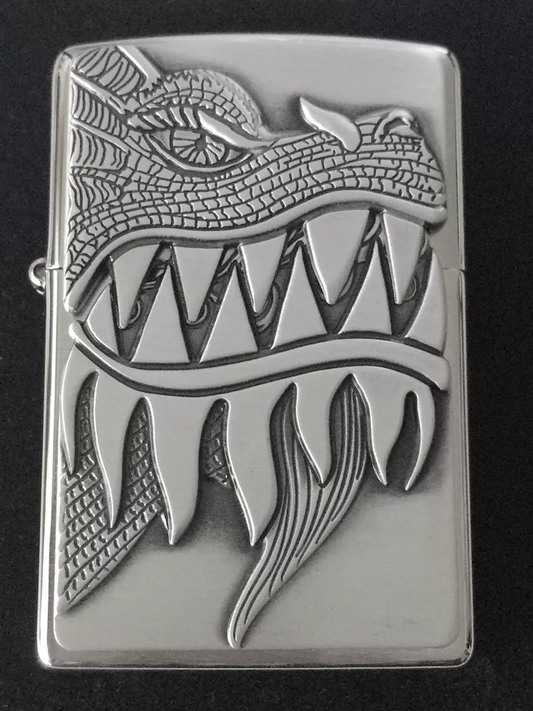 Cigarette Lighter USA Zippo Flip Lighter Surprise Fire Breathing Dragon
