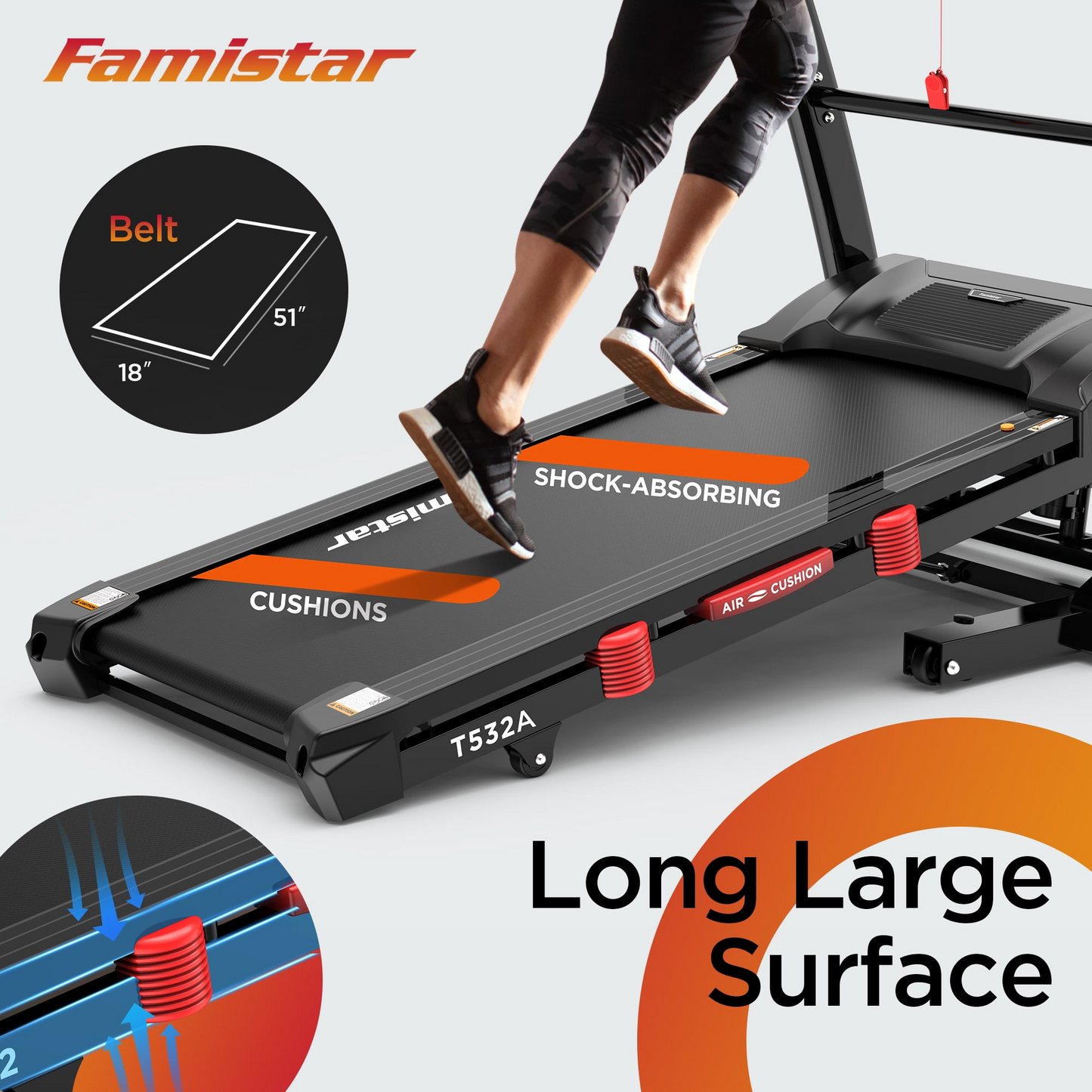 Treadmill With Incline Home Treadmill Heavy Duty Large Display