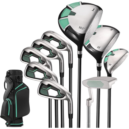 Set Mens Golf Clubs Full Set 12-Piece For Right Handed with Stand Bag & 3 Bonus Head Covers