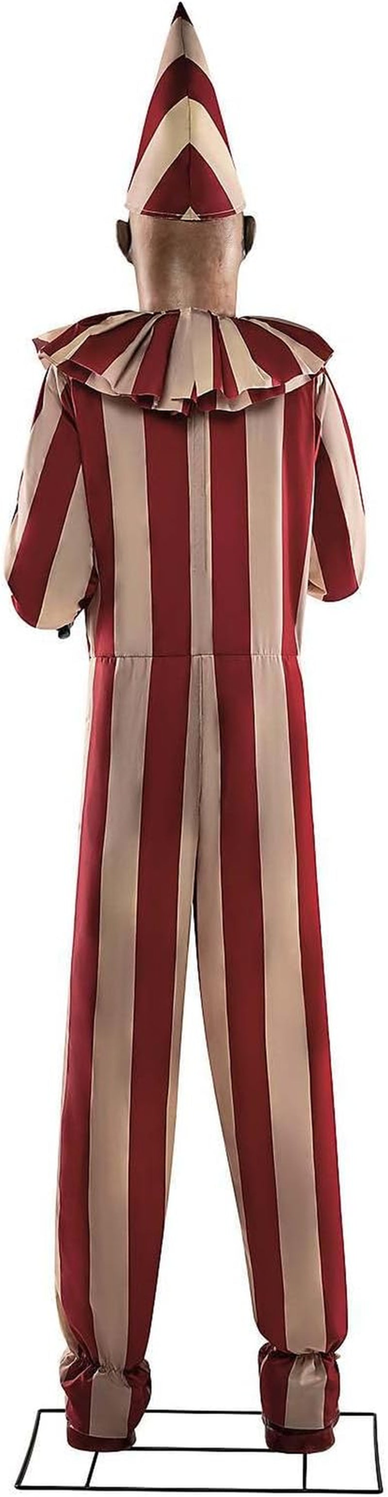 6 Ft 9 in Silent and Deadly Clown Halloween Animatronic Creepy Moving Talking