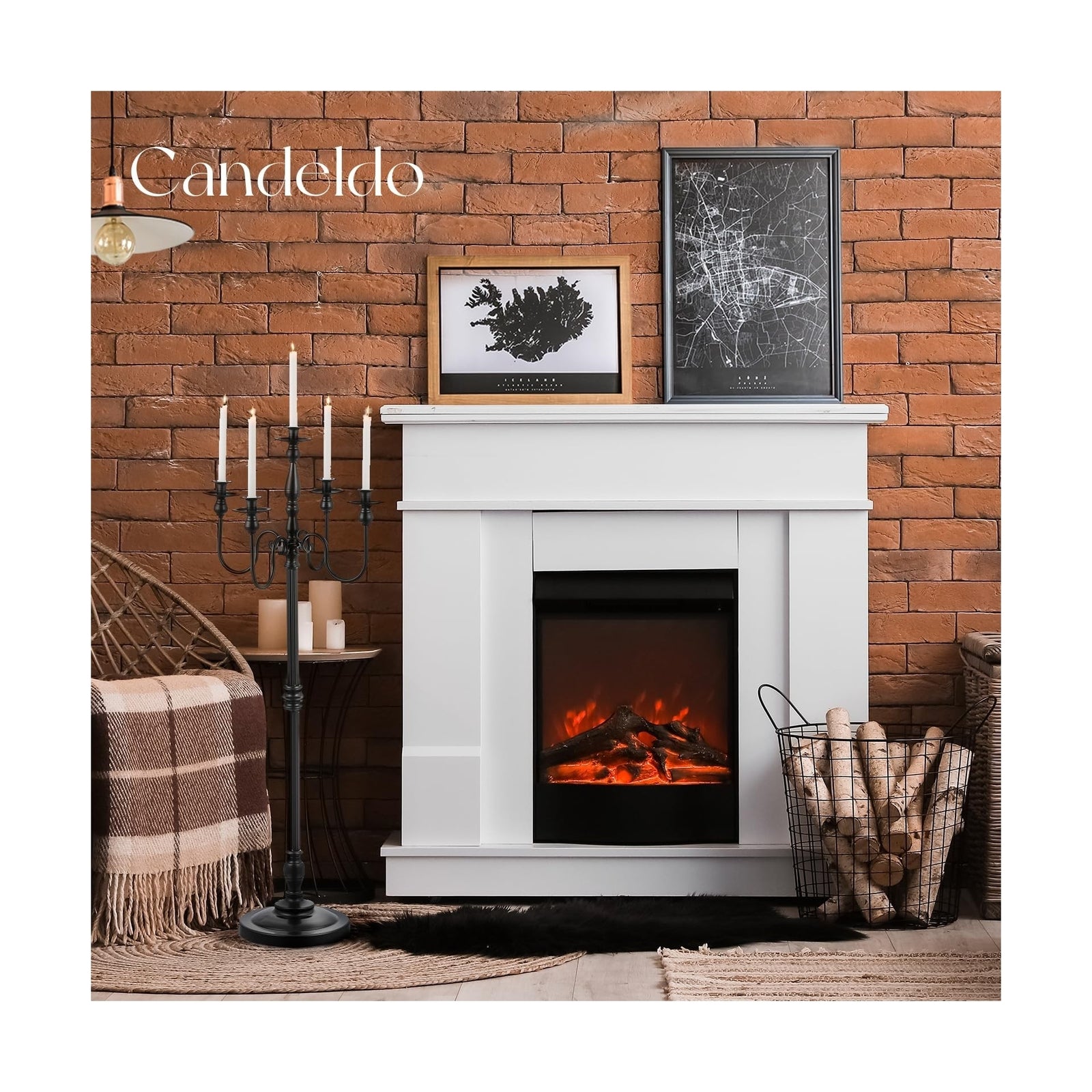 Floor Candelabra Candle Holder: Black Candelabras Set of 2 Halloween Decor 5 ...