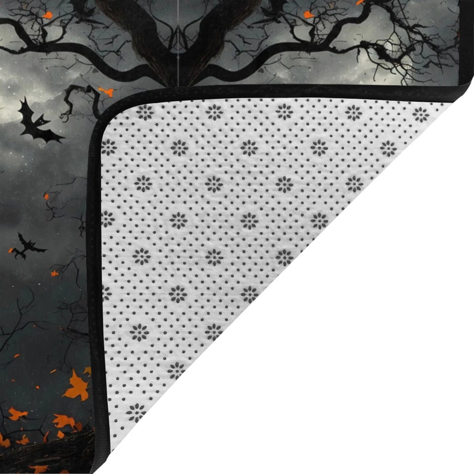 Area Rugs for Living Room Decor - Halloween Pumpkin Dark Forest Soft anti Slip Throw Washable Rugs 5X7 for Bedroom, Indoor Carpet for Bedroom Living Room 80X58In