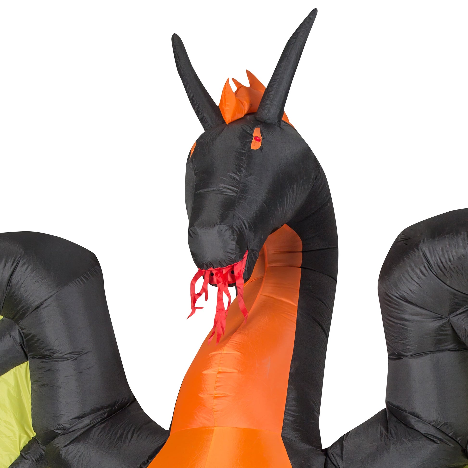 9FT Tall Animated Halloween Inflatable Dragon with Jack O' Lantern Pumpkin