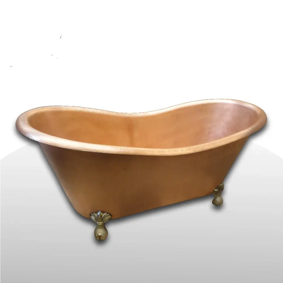 Antique Heavy Copper Hammered Bathtub - Freestanding & Solid Copper Design 60"x30"x30"