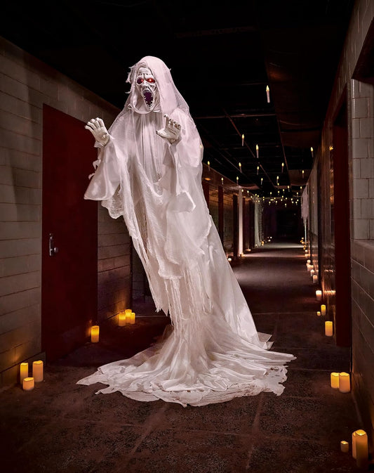 7 Ft Emmeline Animatronic - Huge Lunging Jump Scare Animatronic - Jumps Out 4 Ft