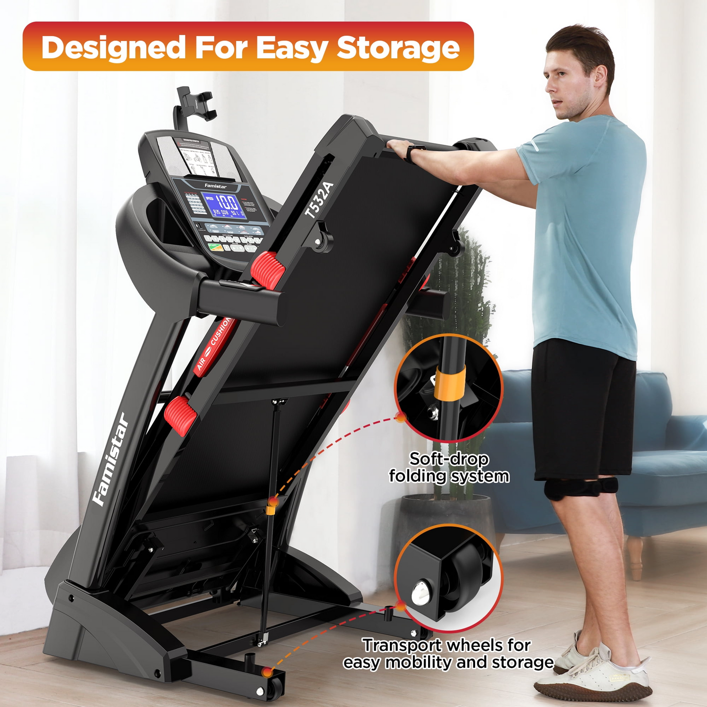 Treadmill With Incline Home Treadmill Heavy Duty Large Display