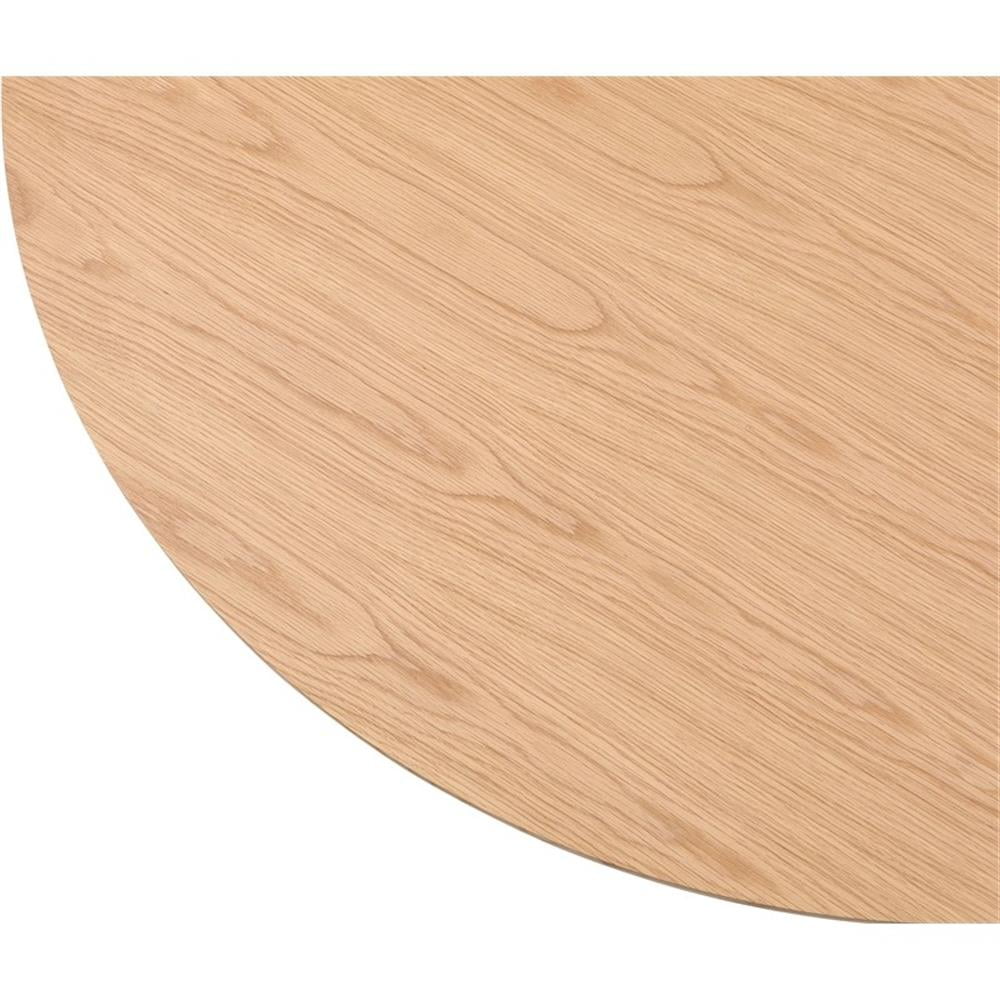 Round Modern Dining Table Solid Wood Fluted Pedestal Base 60 Inch